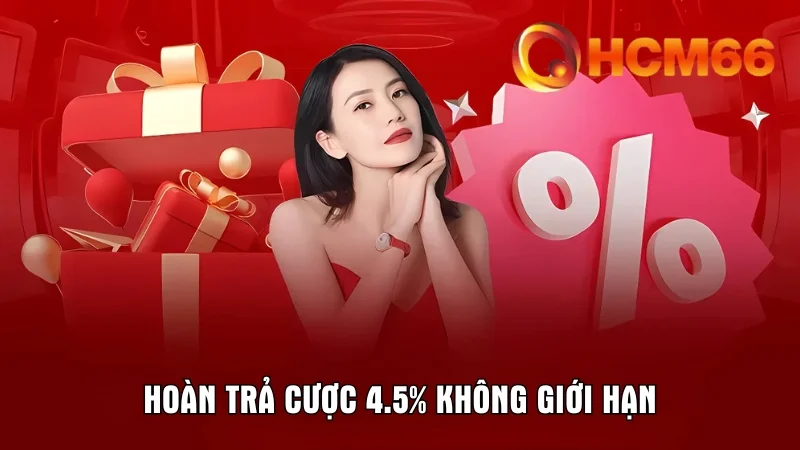 Khuyến Mãi HCM66 - Quà Tặng Độc Quyền Cho Người Chơi 3 Hoàn trả cược tới 4.5% không giới hạn cho tất cả thành viên tham gia nhà cái